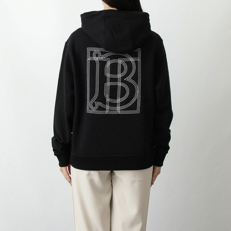 (Women) Burberry SS22 Monogram Logo Loose-Fit Cotton Sweatshirt Women’s Black 80571271 圖 3