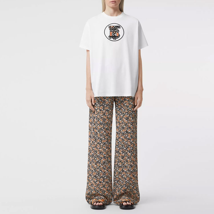 (Women) Burberry SS22 Oversized Interlocking Logo T-Shirt  White 80559071 圖 3