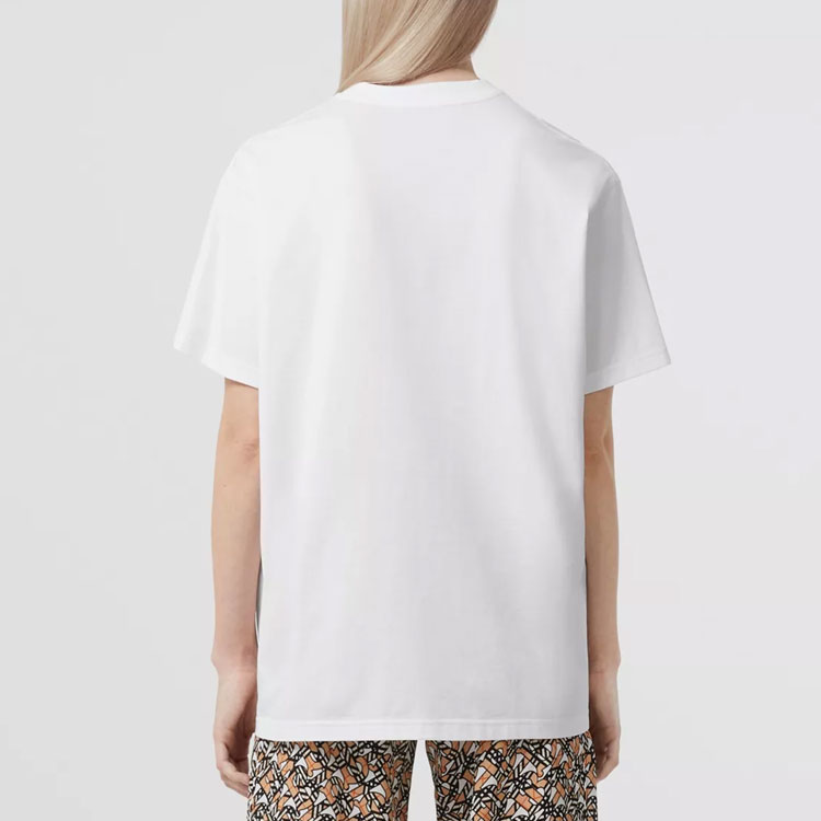 (Women) Burberry SS22 Oversized Interlocking Logo T-Shirt  White 80559071 圖 4
