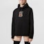 Shop (Women) Burberry SS22 Oversized Monogram Hoodie Black Long-Sleeve Pullover 80573131