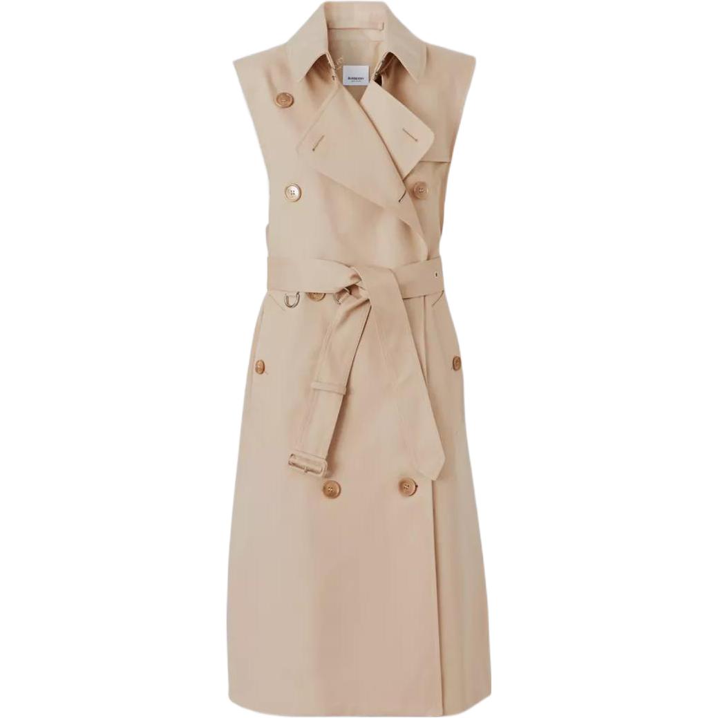 (Women) Burberry SS22 Sleeveless Belted Trench Coat Women’s Brown 80545751