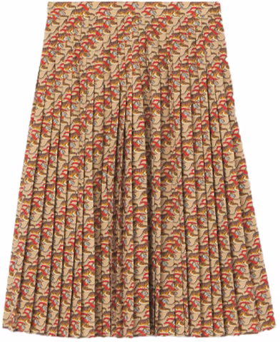women-burberry-ss-22-tiger-print-pleated-skirt-colorblock-honey-beige-casual-skirt-80515701