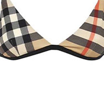 (Women) Burberry SS22 Vintage Check Triangle Bikini Women Beige 80391971 Details for (Women) Burberry SS22 Vintage Check Triangle Bikini Women Beige 80391971