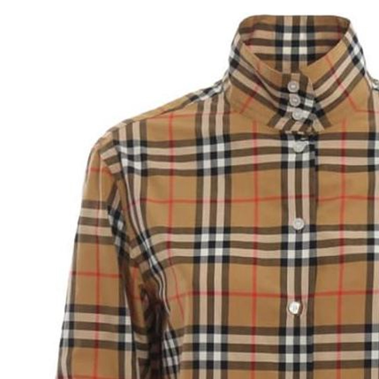 (Women) Burberry SS23  Beige Checkered Long-Sleeve Shirt. 80687071 圖 11