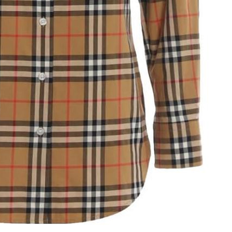 (Women) Burberry SS23  Beige Checkered Long-Sleeve Shirt. 80687071 圖 12
