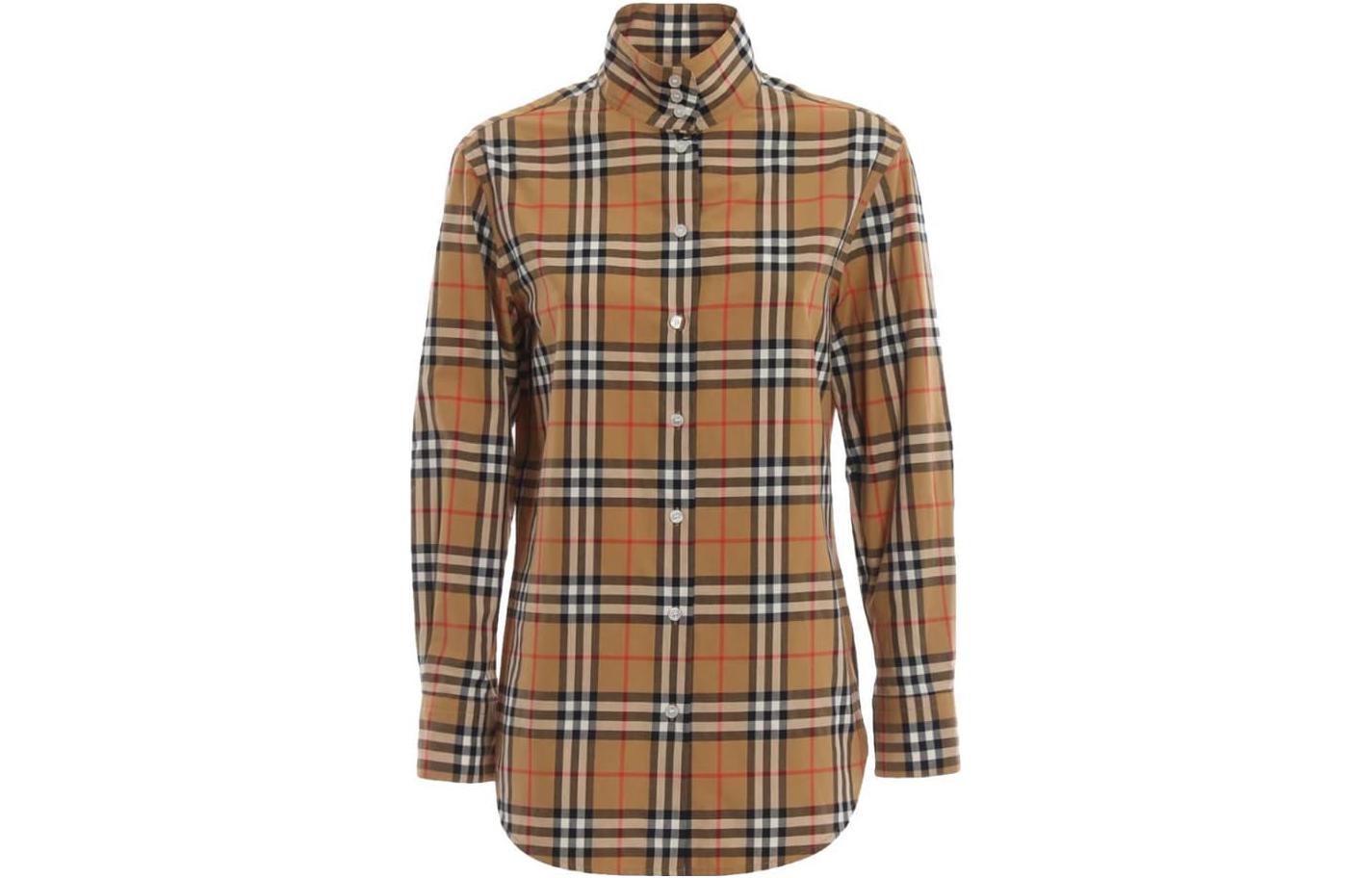 (Women) Burberry SS23  Beige Checkered Long-Sleeve Shirt. 80687071 圖 2