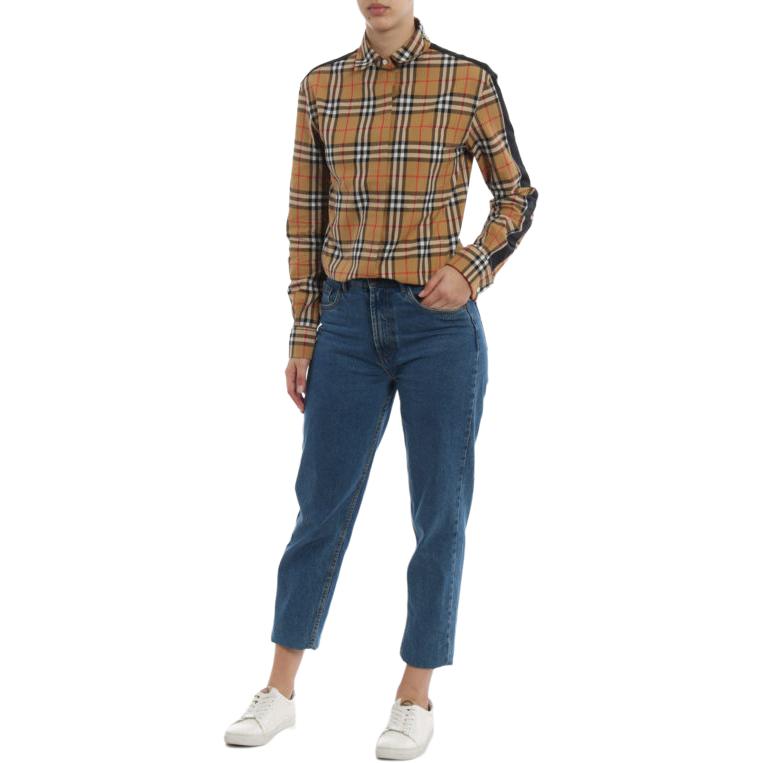 (Women) Burberry SS23  Beige Checkered Long-Sleeve Shirt. 80687071 圖 3