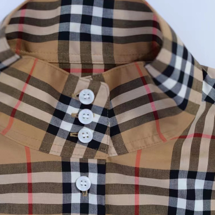 (Women) Burberry SS23  Beige Checkered Long-Sleeve Shirt. 80687071 圖 8