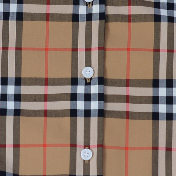 (Women) Burberry SS23  Beige Checkered Long-Sleeve Shirt. 80687071 圖 10