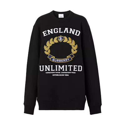 (Women) Burberry SS23 Black Crewneck Sweatshirt with Letter Print. 80650611