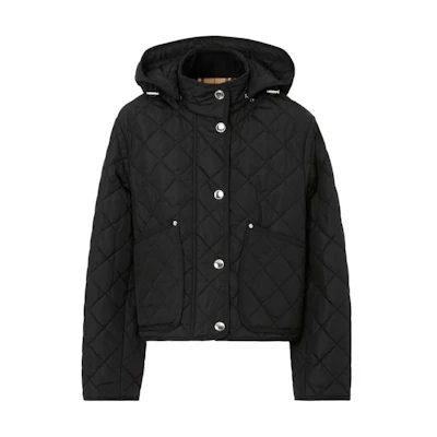 (Women) Burberry SS23 Black Diamond Quilted Jacket 80727981