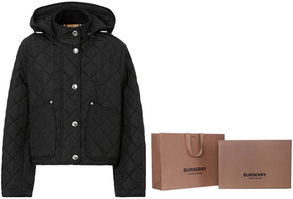 (Women) Burberry SS23 Black Diamond Quilted Jacket 80727981 1