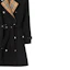 Sizing (W) Burberry SS23 Mantel Trench Hitam Double-Breasted dengan Motif Ikonik. 80728011