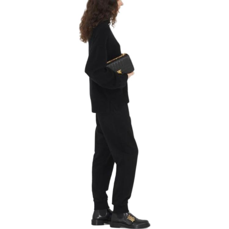 Purchase (W) Burberry SS23 Seluar Jogger Hitam Logo Bersulam. 80700021