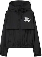 (Women) Burberry SS23 Black Hoodie Jacket with Equestrian Knight Logo Print. 80715311 (Women) Burberry SS23 Black Hoodie Jacket with Equestrian Knight Logo Print. 80715311