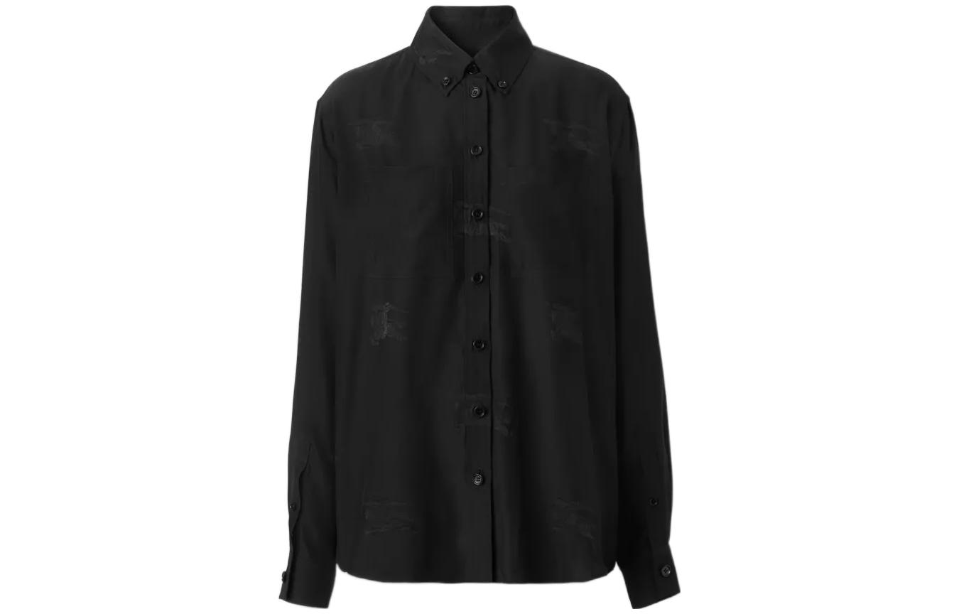 (Women) Burberry SS23  Black Horse Print Long-Sleeve Shirt. 80630011 圖 2