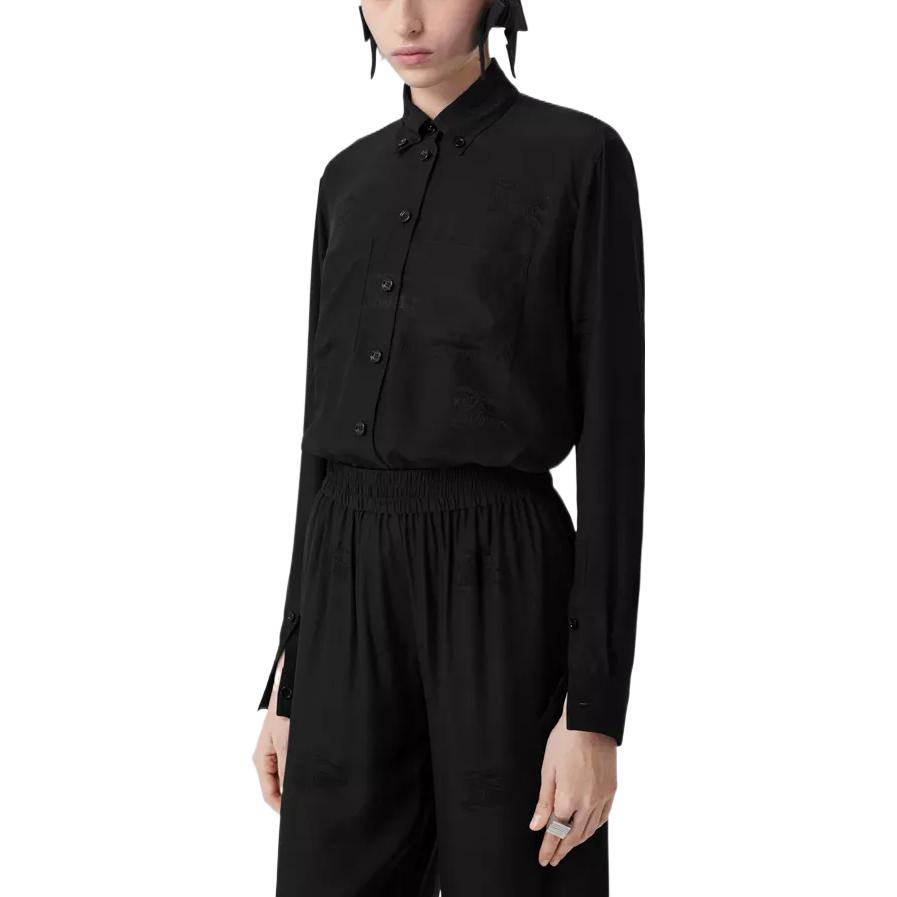 (Women) Burberry SS23  Black Horse Print Long-Sleeve Shirt. 80630011 圖 5