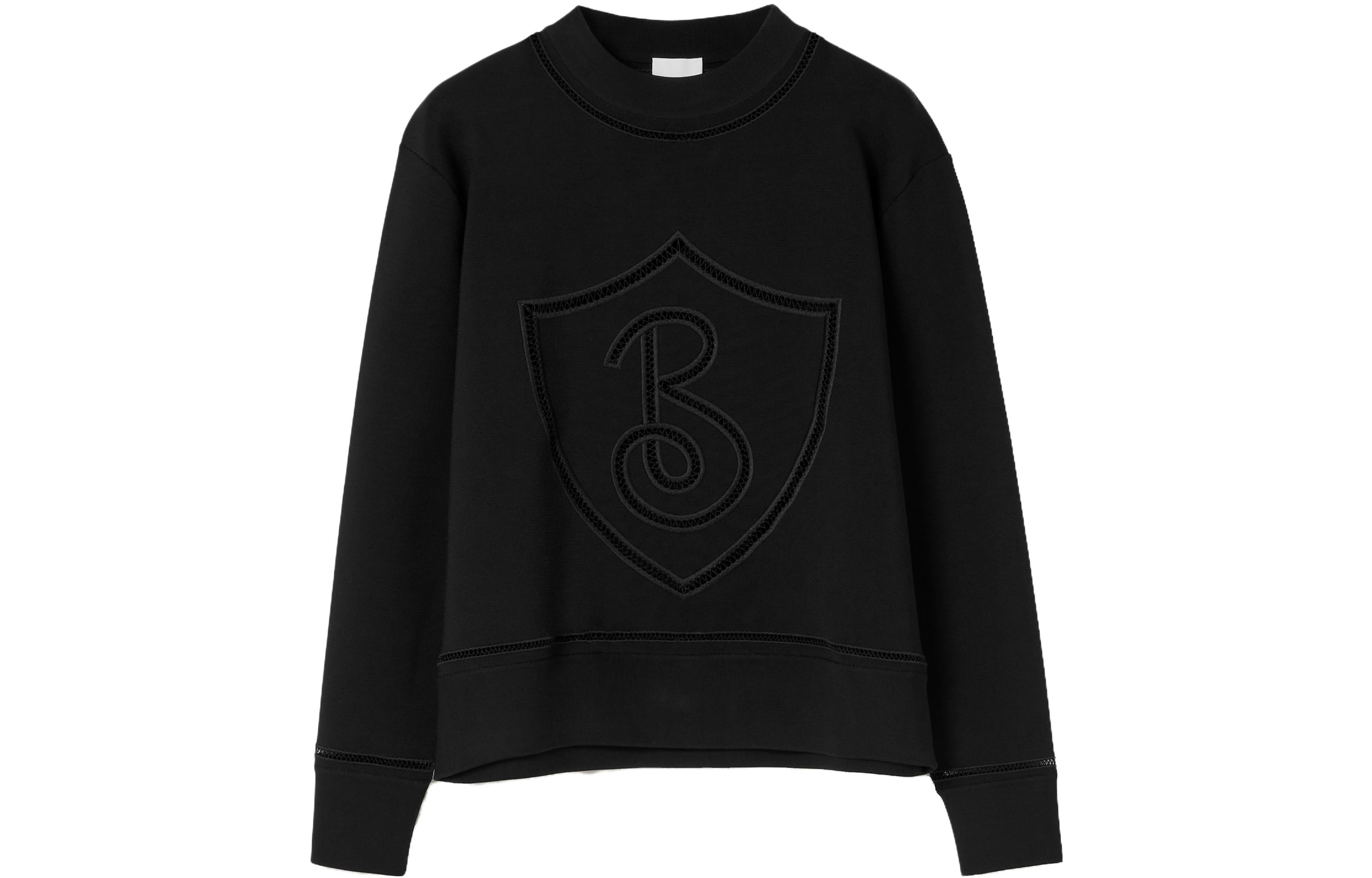 Order (W) Burberry SS23 Jersey Negro Tejido con Diseño de Letras Recortadas. 80662691