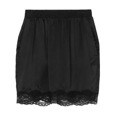 (Women) Burberry SS23 Black Lace Patchwork Short Casual Skirt. 80677031