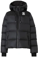(Women) Burberry SS23 Black Logo Patch Quilted Hooded Down Jacket. 80613351 (Women) Burberry SS23 Black Logo Patch Quilted Hooded Down Jacket. 80613351