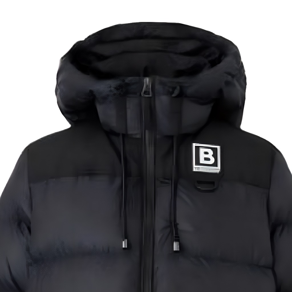 Shop (W) Burberry SS23 Jaket Quilted Hitam Berhud Patch Logo. 80613351