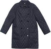 (Women) Burberry SS23 Black Mid-Length Cotton Coat Double-Breasted. 80530441 (Women) Burberry SS23 Black Mid-Length Cotton Coat Double-Breasted. 80530441