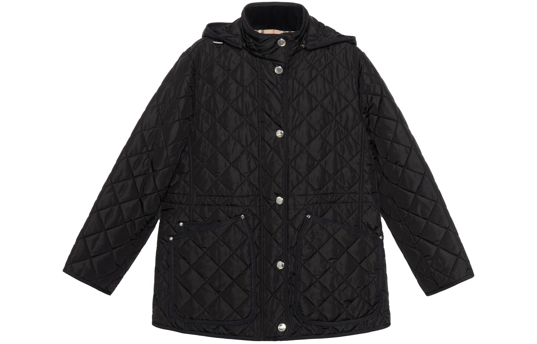 Order (W) 博柏利 SS23 黑色连帽棉质夹克外套。 80709671