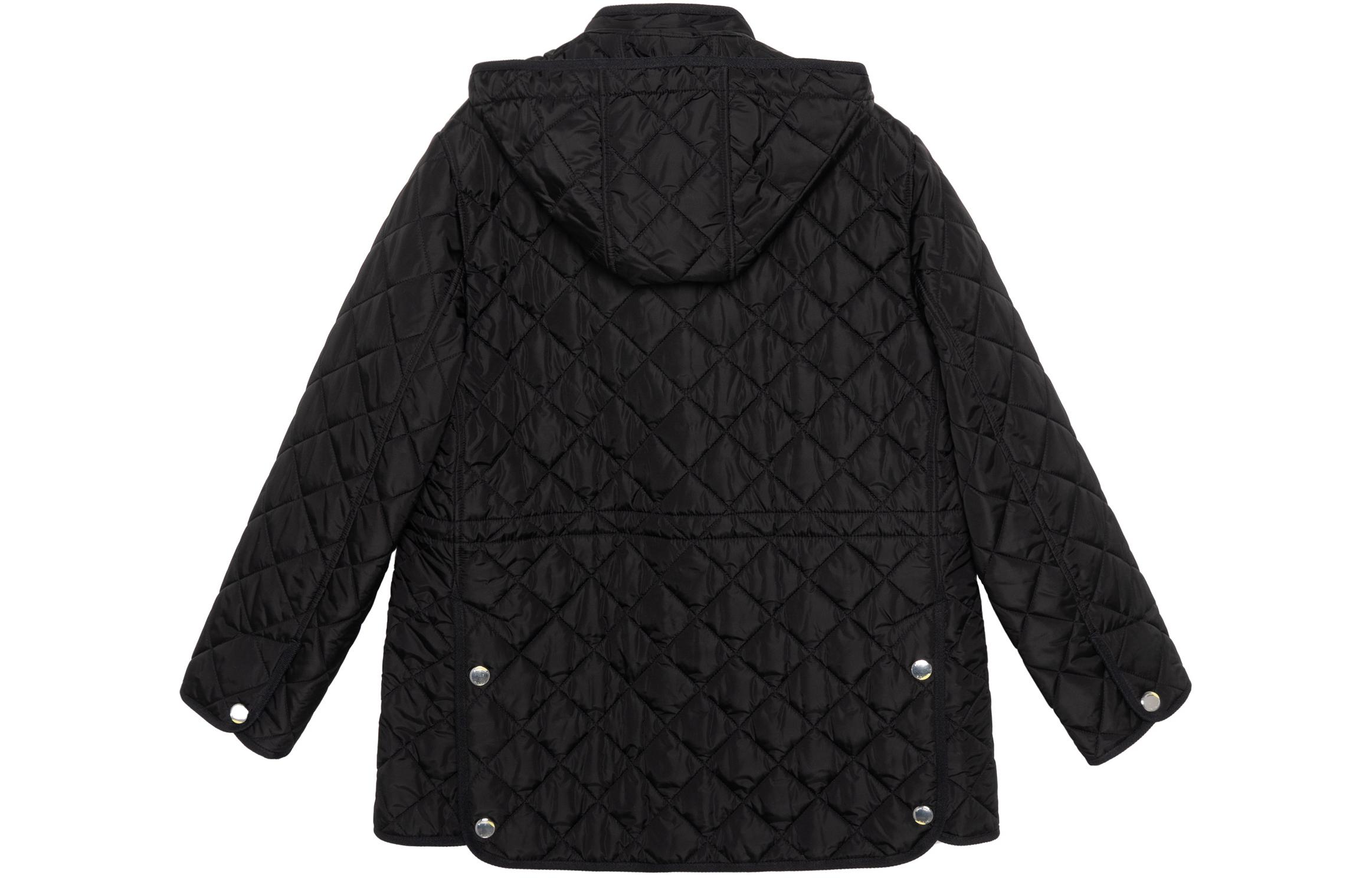 Lookbook (W) 博柏利 SS23 黑色连帽棉质夹克外套。 80709671