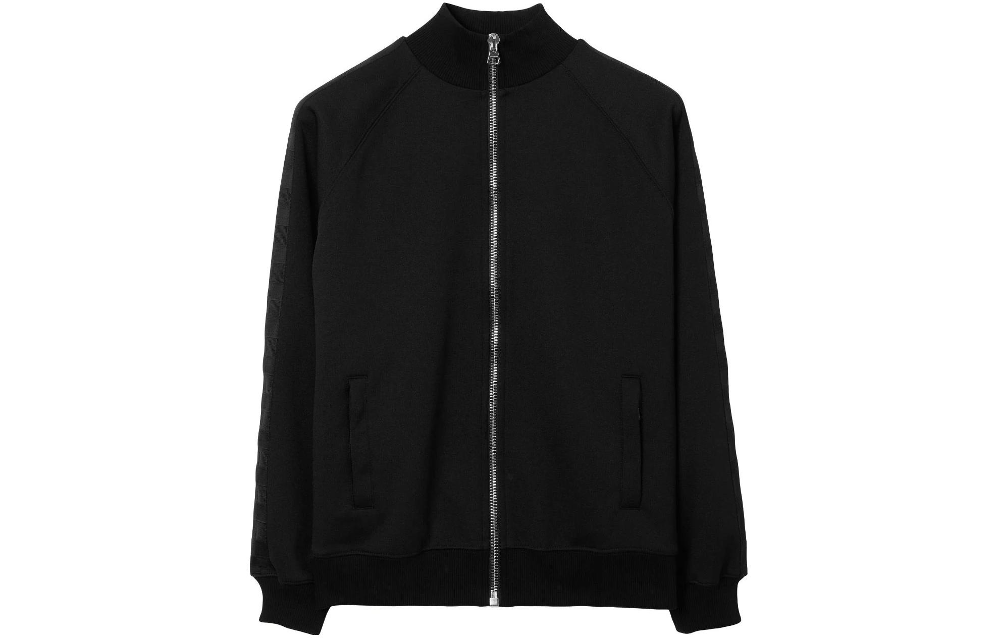 Order (W) 博柏利 SS23 黑色纯色休闲飞行员夹克外套 80716671