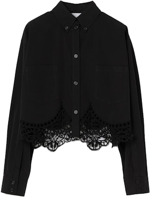(W) Burberry SS23 黑色實心蕾絲鏤空襯衫 80677801 Order (W) Burberry SS23 黑色實心蕾絲鏤空襯衫 80677801