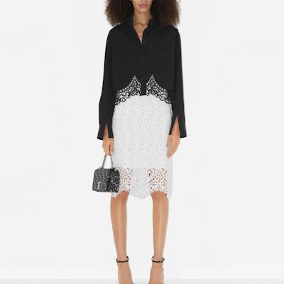 (W) Burberry SS23 黑色實心蕾絲鏤空襯衫 80677801 Lookbook (W) Burberry SS23 黑色實心蕾絲鏤空襯衫 80677801