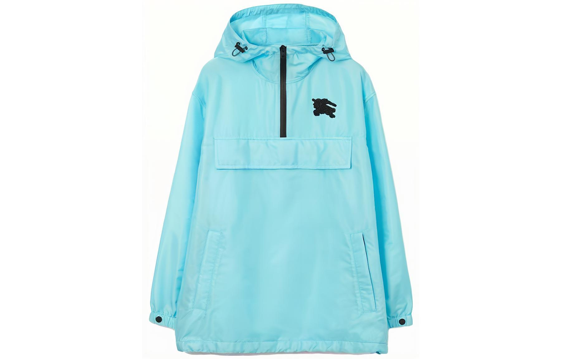(Women) Burberry SS23  Blue Drawstring Jacket with Logo Patch and Pocket Design. 80714641
