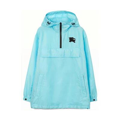 (Women) Burberry SS23 Blue Drawstring Jacket with Logo Patch and Pocket Design. 80714641