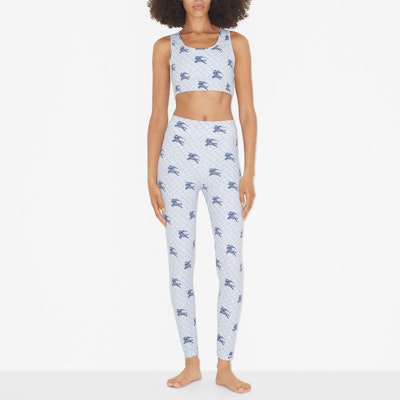 (W) Burberry SS23 Legging Slim-Fit Cetakan Corak Biru. 80720251 Lookbook (W) Burberry SS23 Legging Slim-Fit Cetakan Corak Biru. 80720251