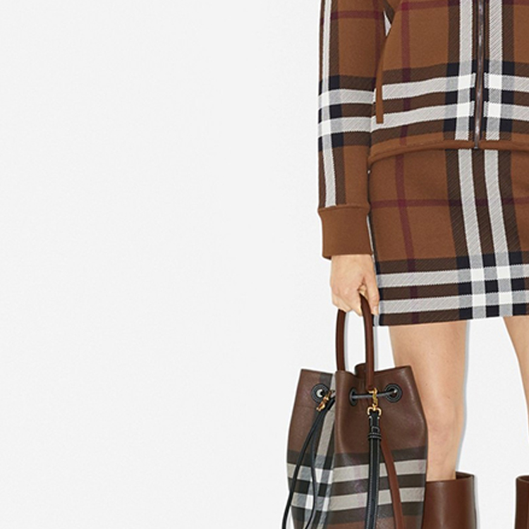 (Women) Burberry SS23  Brown Checkered Zip Casual Jacket 80703591 圖 5