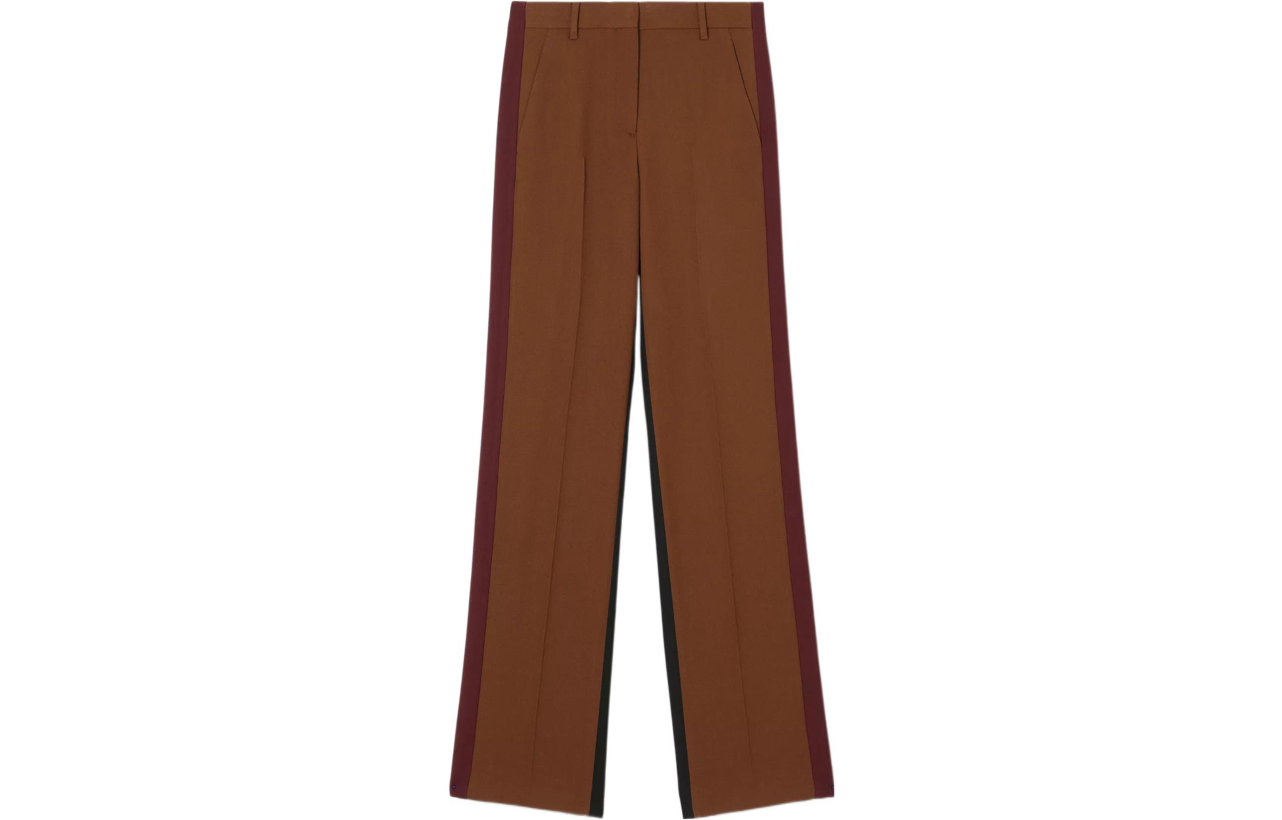 Order (Women) Burberry SS23  Brown High-Waisted Pleated Casual Trousers. 80650911