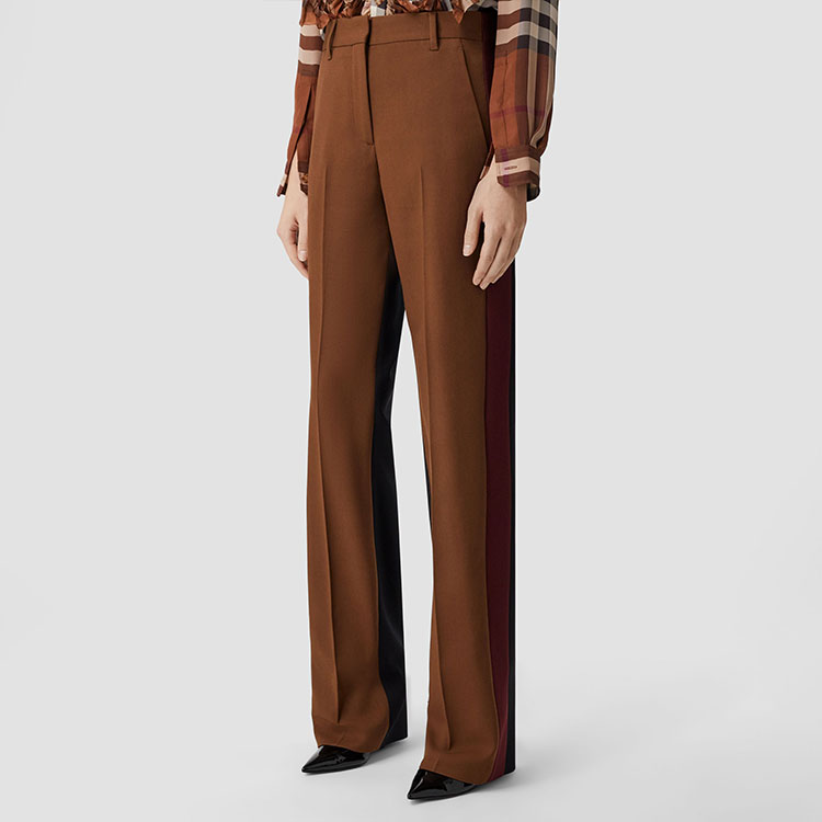 Purchase (Women) Burberry SS23  Brown High-Waisted Pleated Casual Trousers. 80650911