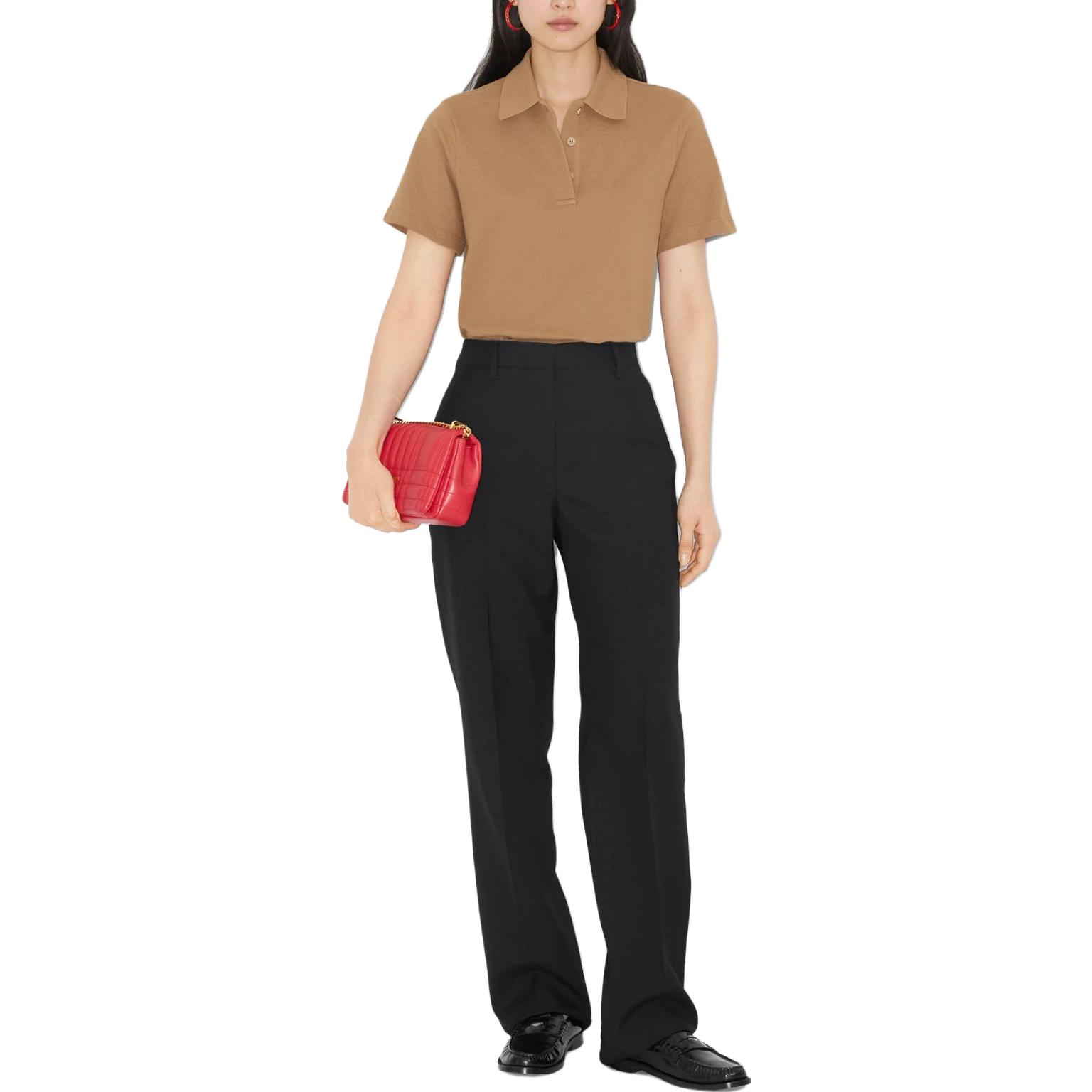 (Women) Burberry SS23  Brown Solid Casual Polo Shirt. 80663261 圖 3