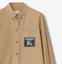 Sizing (W) バーバリー SS23 キャメル ロゴパッチ付き長袖シャツ ポイントカラー仕様 80657761