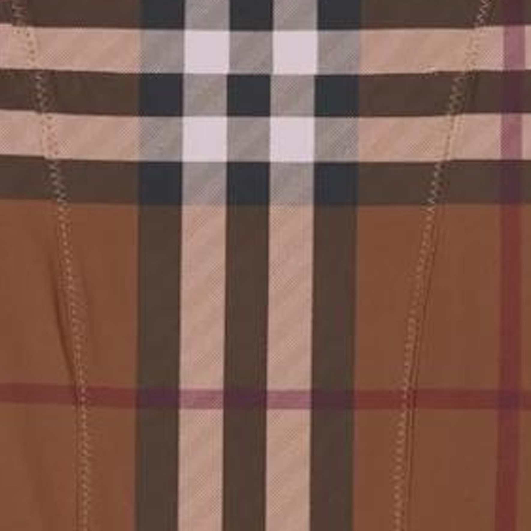 Sizing (W) Traje de baño Burberry SS23 Cuadrado Cuello Estampado Cuadros Marrón. 80663111