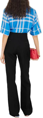 (W) 博柏利 SS23 蓝色格纹真丝睡衣风格衬衫 80658191 Shop (W) 博柏利 SS23 蓝色格纹真丝睡衣风格衬衫 80658191