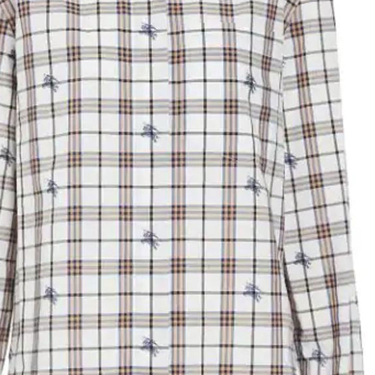 (Women) Burberry SS23  Check Slim Fit Button-Up Long Sleeve Shirt Pink 80076401 圖 6