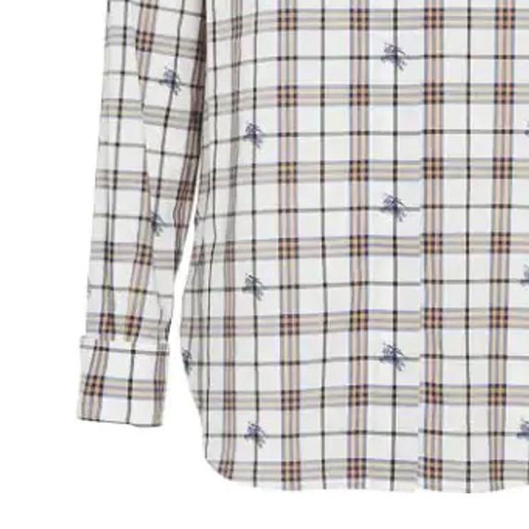 (Women) Burberry SS23  Check Slim Fit Button-Up Long Sleeve Shirt Pink 80076401 圖 7