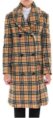 (Women) Burberry SS23 Checkered Colorblock Double-Breasted Long Trench Coat. 80038421 Buy (Women) Burberry SS23 Checkered Colorblock Double-Breasted Long Trench Coat. 80038421