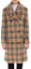 Lookbook (Women) Burberry SS23 Checkered Colorblock Double-Breasted Long Trench Coat. 80038421
