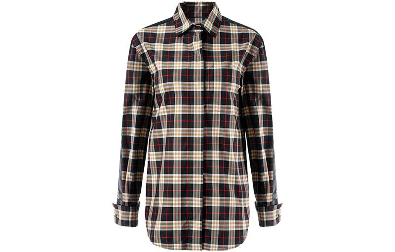 (Women) Burberry SS23  Checkered Long-Sleeve Shirt with Collared Design Multicolor 8008181 圖 2