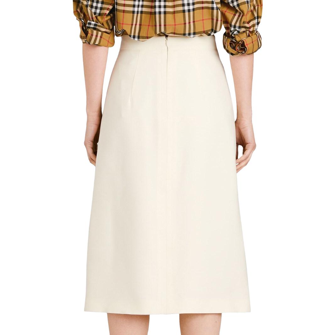 Shop (W) 버버리 SS23 컬러블록 스트라이프 미디 캐주얼 드레스 베이지 40751501