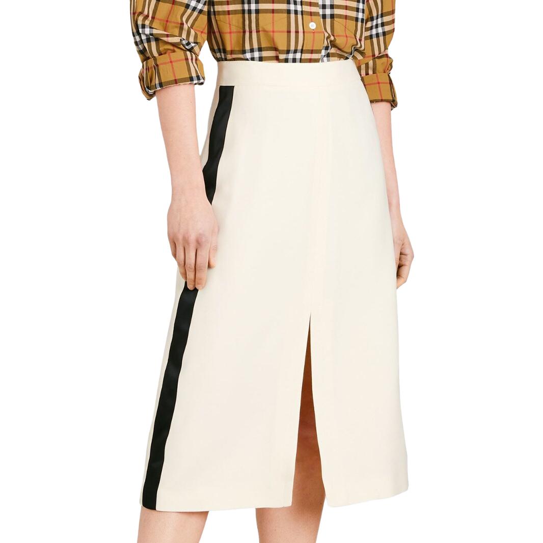 Purchase (W) 버버리 SS23 컬러블록 스트라이프 미디 캐주얼 드레스 베이지 40751501