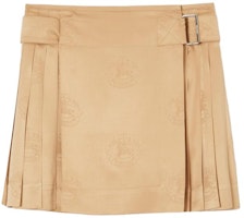 (Women) Burberry SS23 Equestrian Knight Logo Silk Mini Skirt - Soft Tan. 80712081 (Women) Burberry SS23 Equestrian Knight Logo Silk Mini Skirt - Soft Tan. 80712081