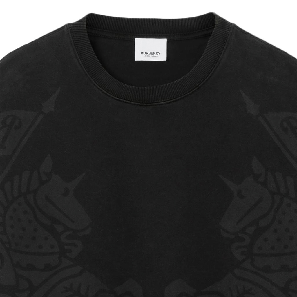 (Women) Burberry SS23  Equestrian Knight Print Black Crewneck T-Shirt. 80670601 圖 6